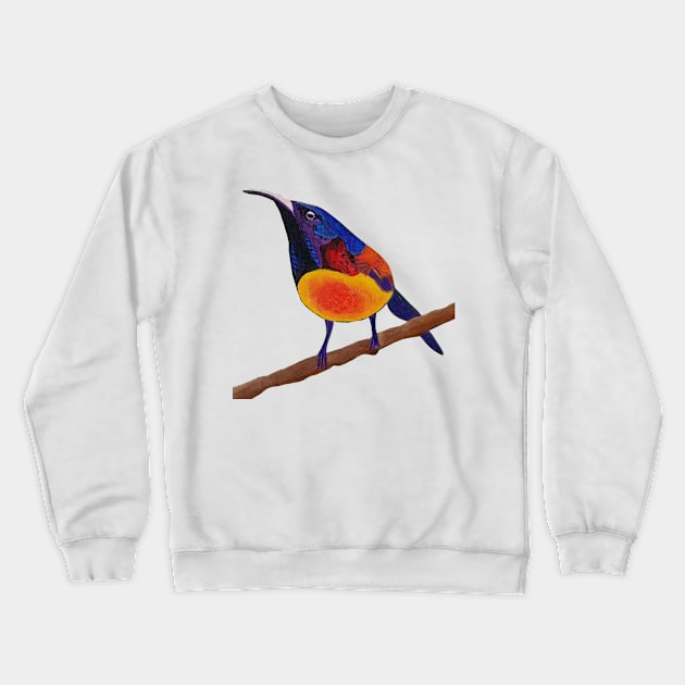 Green-tailed sunbird Crewneck Sweatshirt by PaintingsbyArlette